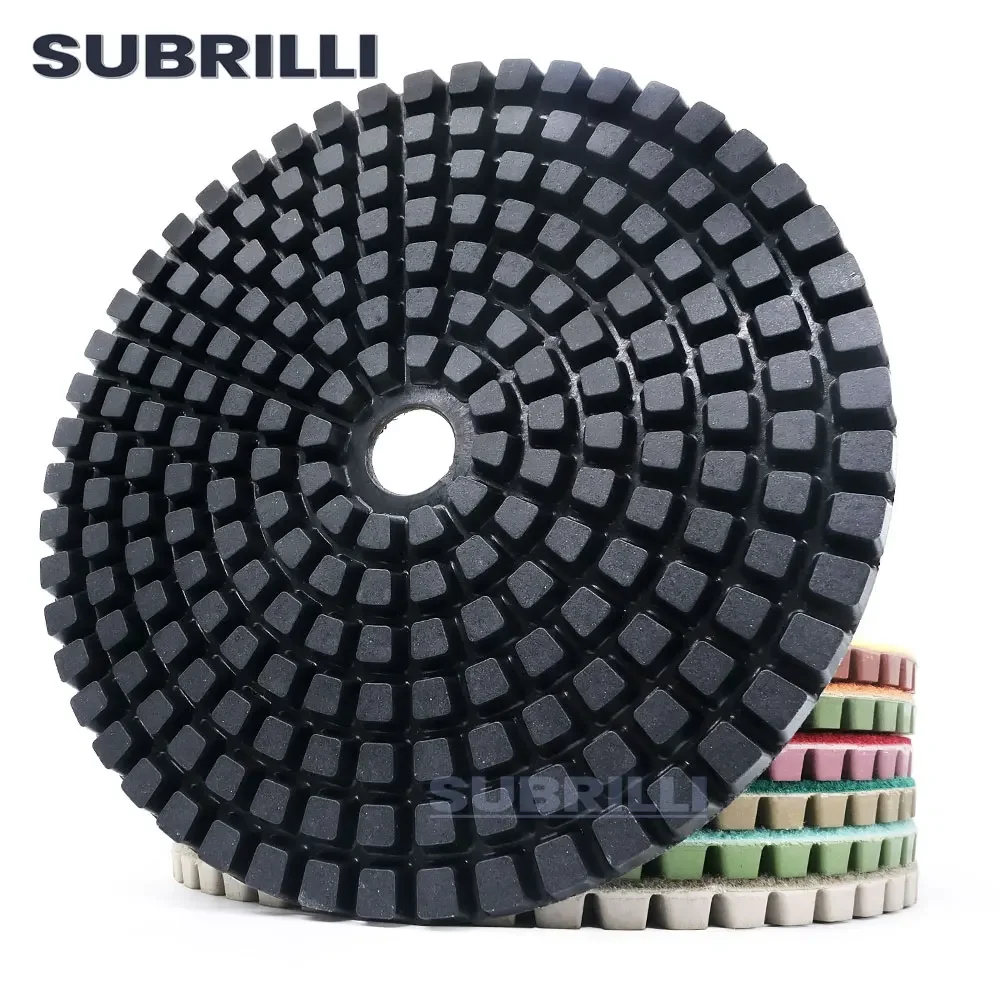 

SUBRILLI 10 Inch Diamond Polishing Pads Resin Bond 250mm Floor Abrasive Grinding Wheel For Stone Slab Granite Marble Concrete