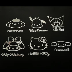 Sanrio Hello Kitty Metal Stickers Anime Figures Cartoon waterproof Graffiti Stickers Phone and Laptop Decoration Christmas Gifts