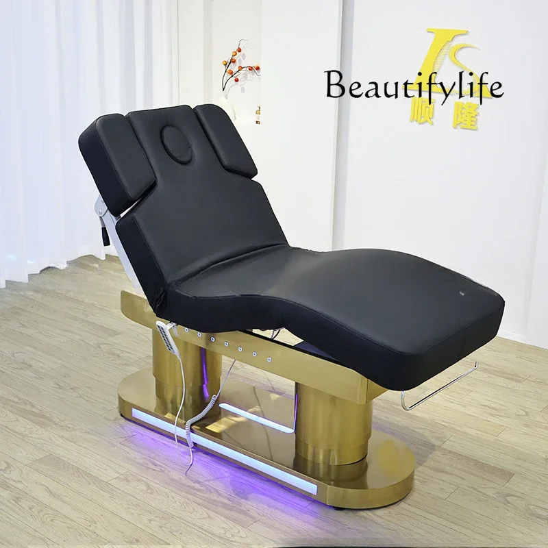 High-end electric lifting beauty bed, special massage for beauty salons, body embroidery tattoo physiotherapy bed