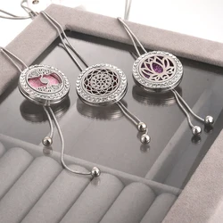 New Aromatherapy Necklace Diffuser Pendant Open Locket Tassel Necklaces Crystal Aroma Perfume Essential Oils Necklace For Women