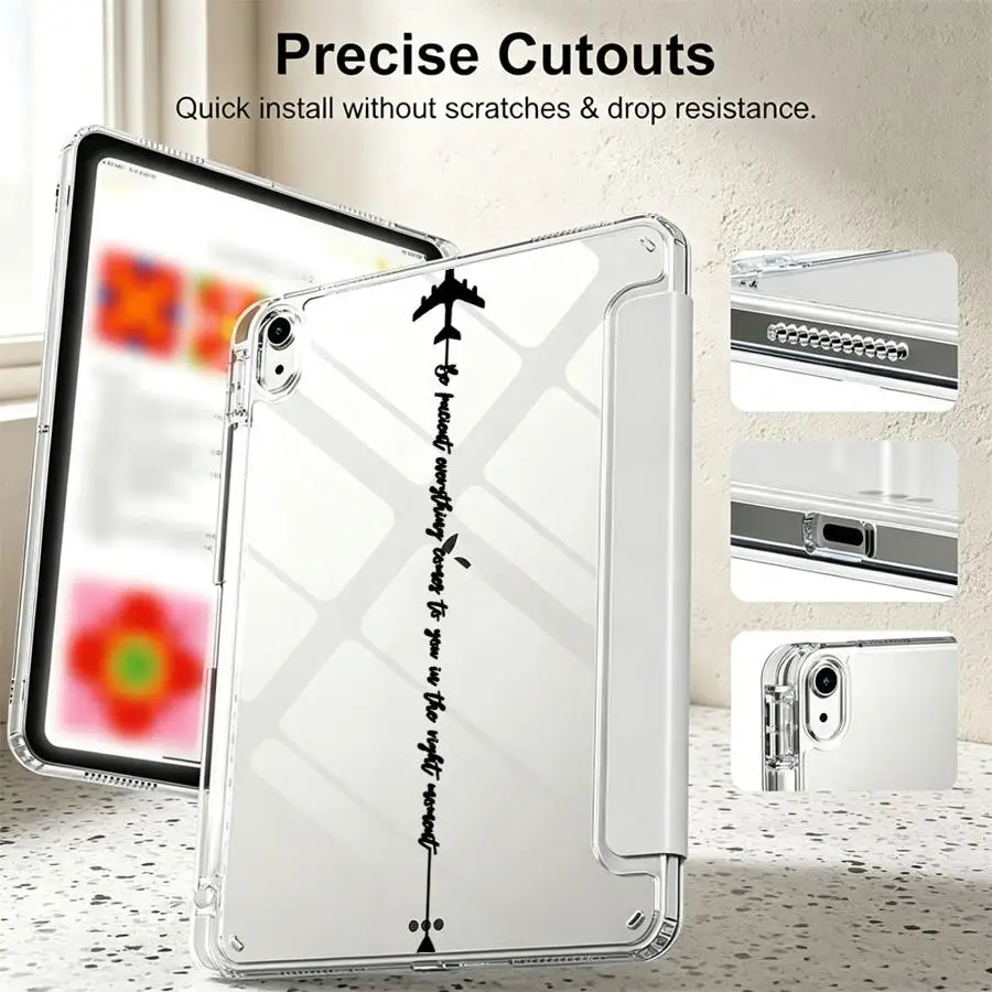 Heart-Shaped Airplane Tablet Case For Samsung Galaxy Tab S8 A8 S9 Plus S7 FE A9 Plus A11 S10 Lite With Pen Slot Cover