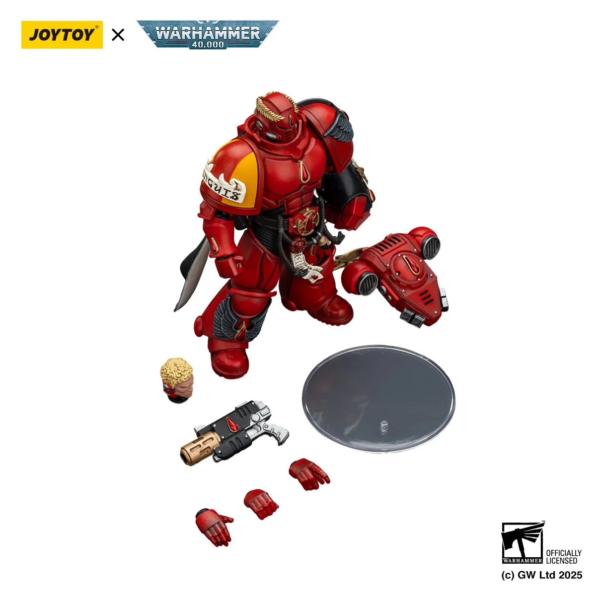 JOYTOY 1/18 Actionfigur Warhammer 40K Blood Angels Captain mit Inferno Pistole & Power Fist Figurenspielzeug