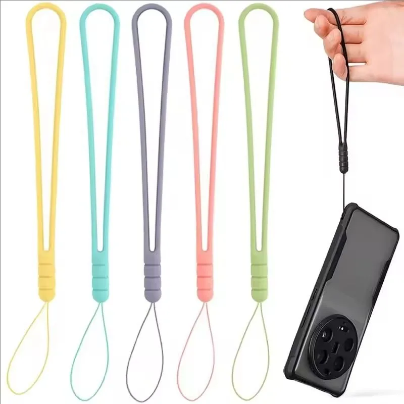 1-5PCS Silicone Phone Wrist Strap Hand Lanyard for Samsung Mi iPhone 16 15 Pro Max Phone ID Card Keys Cord Keychain Hanging Rope