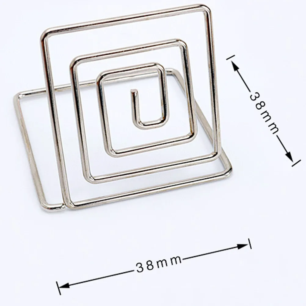 20Pcs Metal Wire Memo Reusable Holder Metal Table Number Holders For Home Office Desk Christmas Table Decor Flat