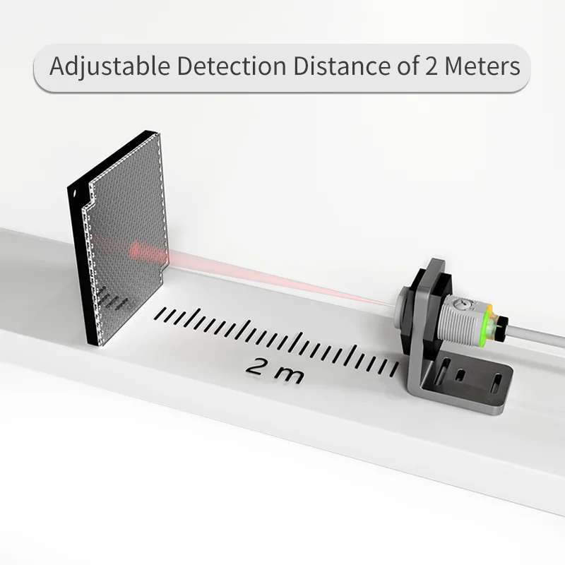 FGYS18-200PFR-T IP67 Transparent Object Detection Mirror Reflection M18 Photoelectric sensors