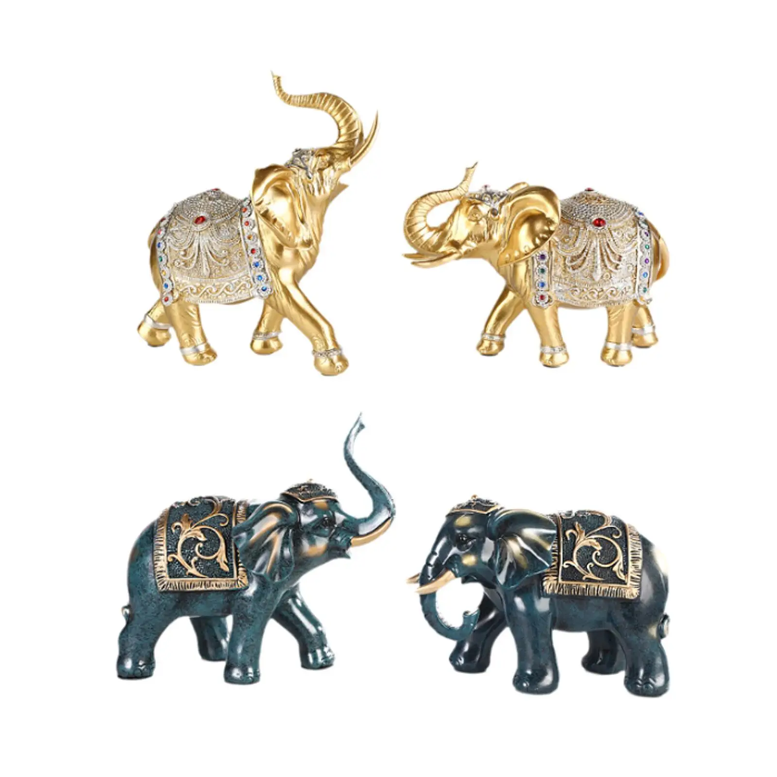 

Elephant Statues Unique Elegant Sturdy Elephant Figurines Desktop Ornaments for Bookshelves Bedroom Living Room Shelves Wedding