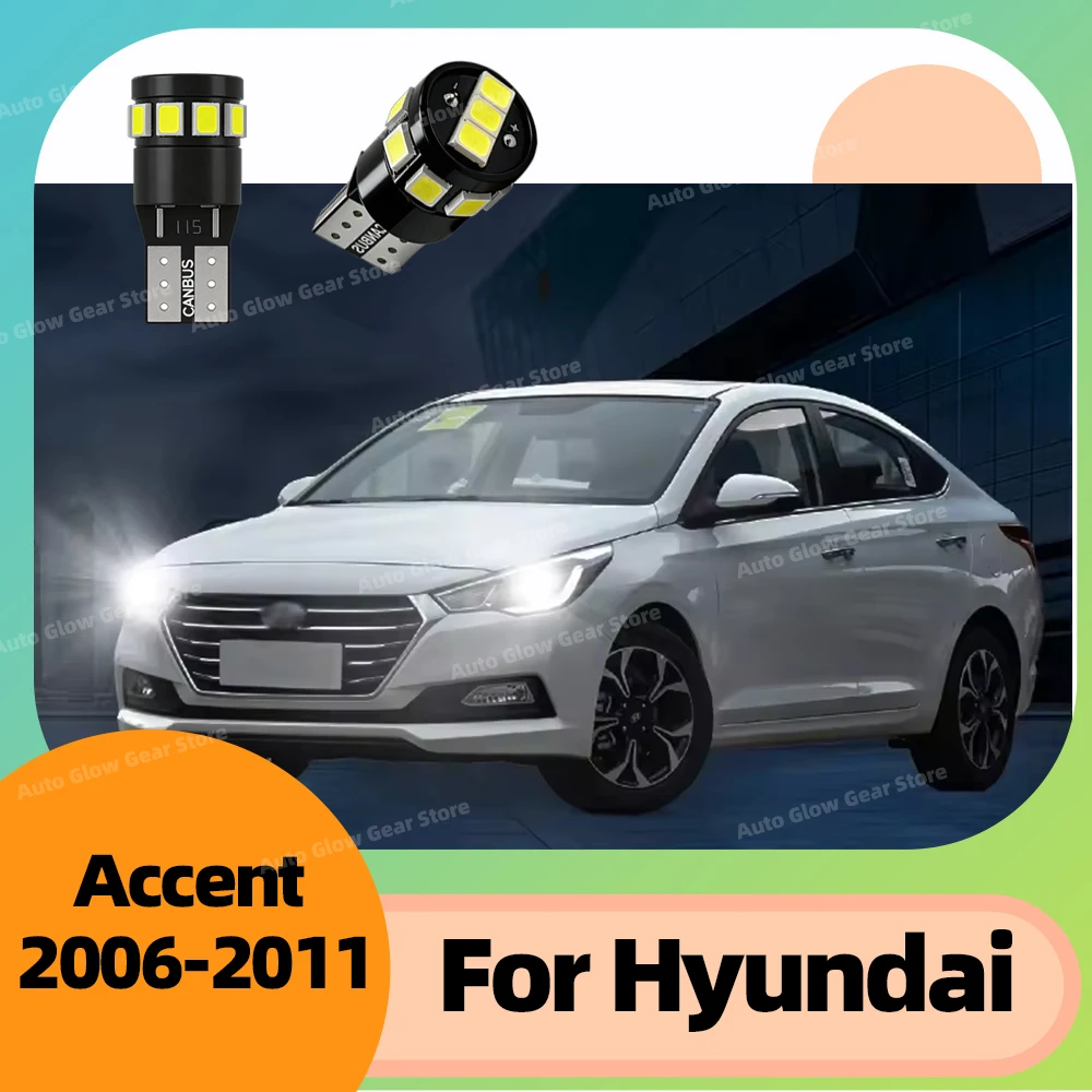 2Pcs Clearance Lights Car T10 LED Parking Lamps For Hyundai Accent 2006 2007 2008 2009 2010 2011 Width Side Marker Position Bulb