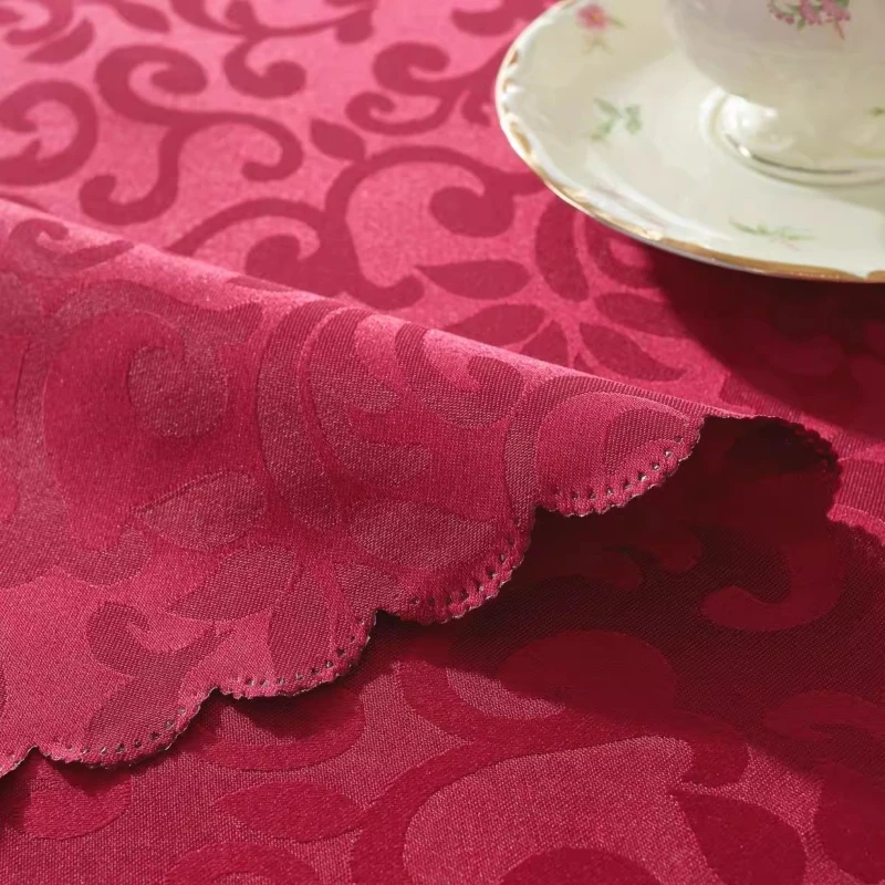 Hotel Restaurant Wedding Events Banquet Party Favor Jacquard Tablecloth Rectangle Christmas New Year Decor Table Cloth Cover
