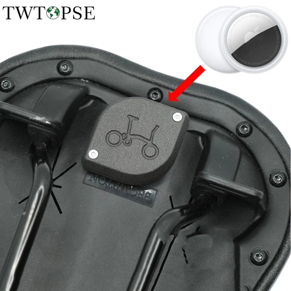 TWTOPSE Bicycle Seat support For Brompton Airtag Anti-loss Positioning Fixed Support Protective Casing Hide Under the Cushion