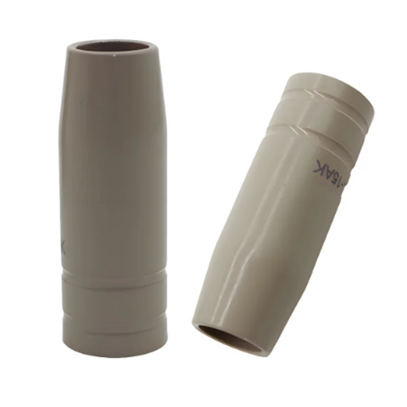 Bico de proteção de revestimento t21c 15ak, escória de soldagem antiaderente, máquina de proteção de gás mal ventilada europeia, manga protetora, 10 peças