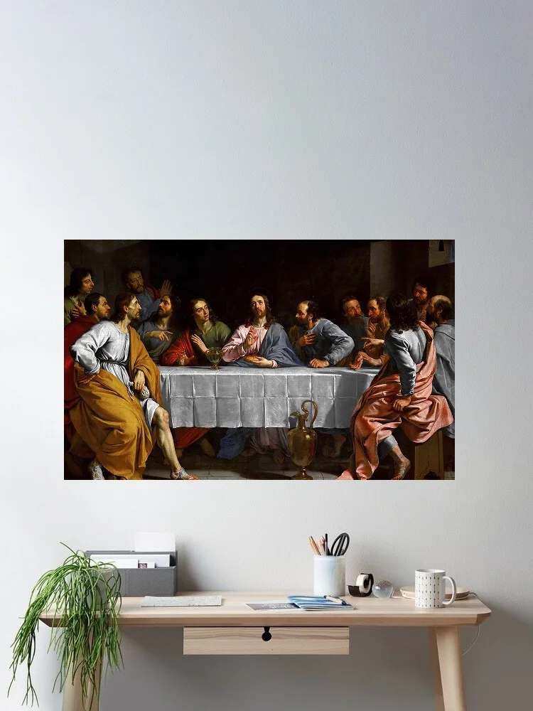 

The Last Supper, Print Art Canvas Poster, For Living Room Decor, Home Wall Picture