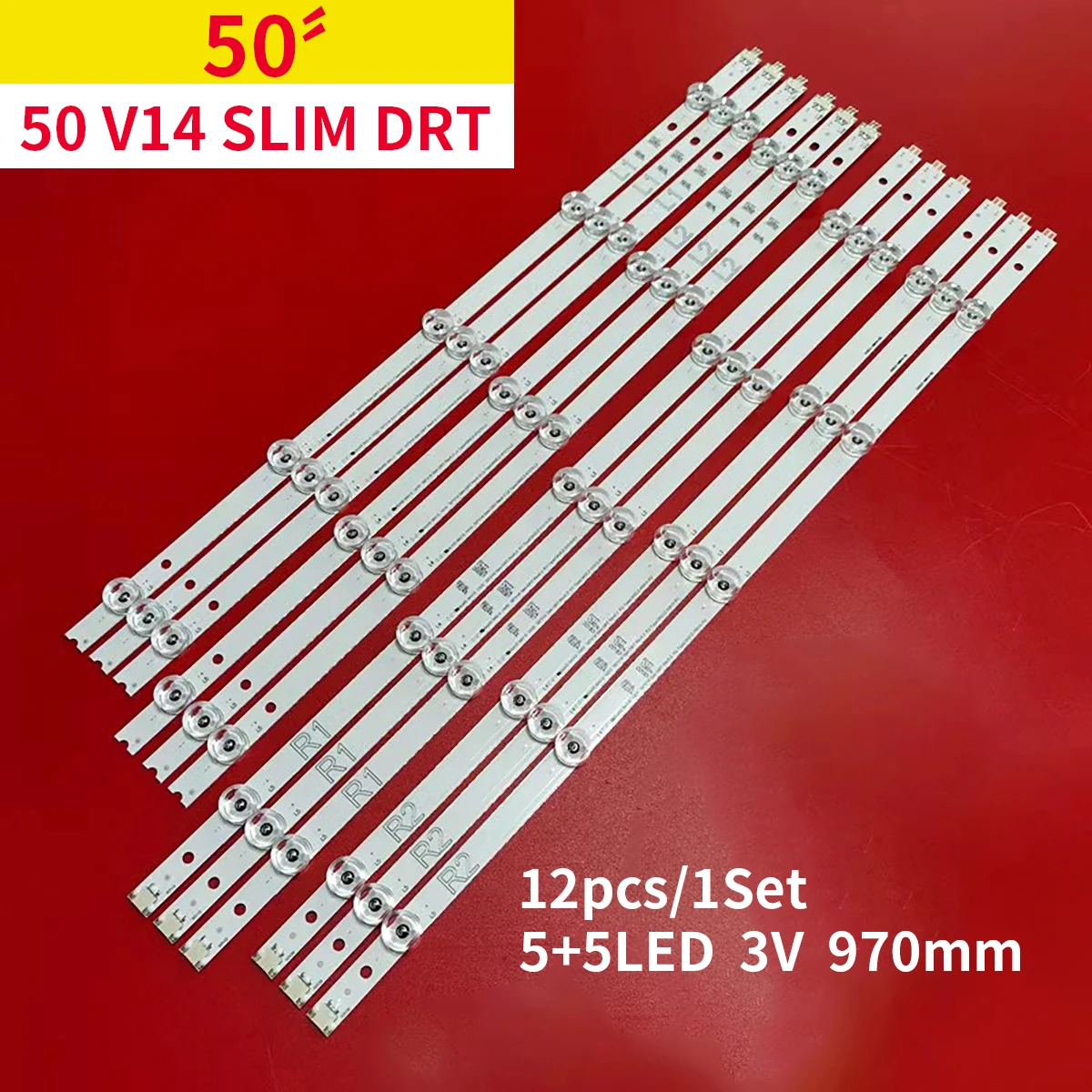 LED Strip For 50” V14 SLIM DRT REV0.2 L1 R1 L2 R2 Type 6920L-0508A 6920L-0509A 6920L-0510A 0511A 50LB670V LC500DUH (PG)(F1)