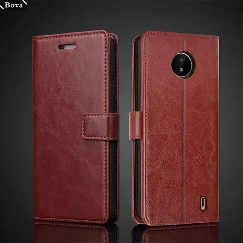 

Чехол-держатель для карт для Nokia C20, откидная крышка из искусственной кожи, ретро-сумка-кошелек, встроенный чехол для Nokia C20 Business Fundas Coque