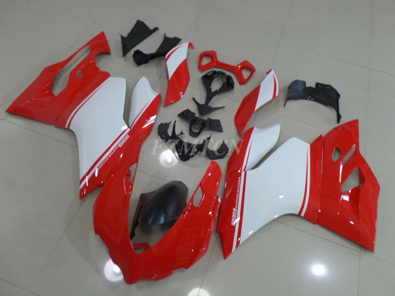 Injection New ABS Motorcycle Fairings Kit Fit for Ducati 899 1199 Panigale s 2012 2013 2014 12 13 14 Bodywork set White Red