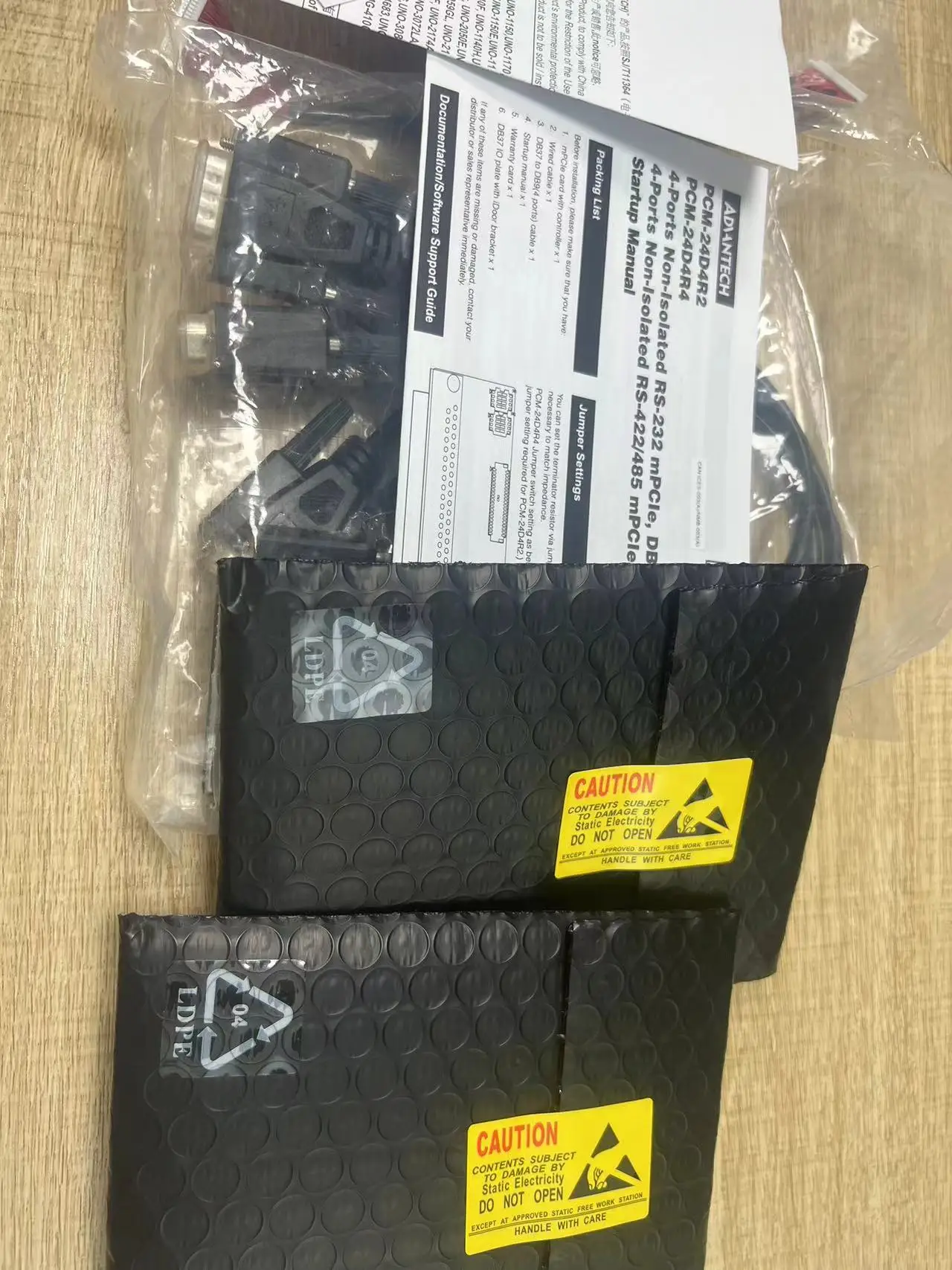 ADVANTECH-Módulo de Expansão, PCM-24D4R2-BE, PCM-24D4R4, iDoor Technology, 2, 4 Port, RS232, Mini PCIe Comunicação