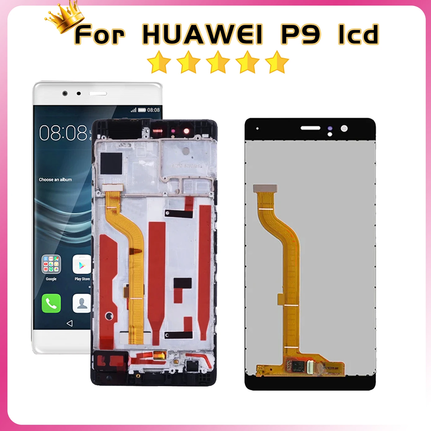 5.2\'\' AAA Quality P9 Display For Huawei P9 EVA-L09 L19 L29 LCD Display Screen With Touch Screen Digitizer Assembly Replacement