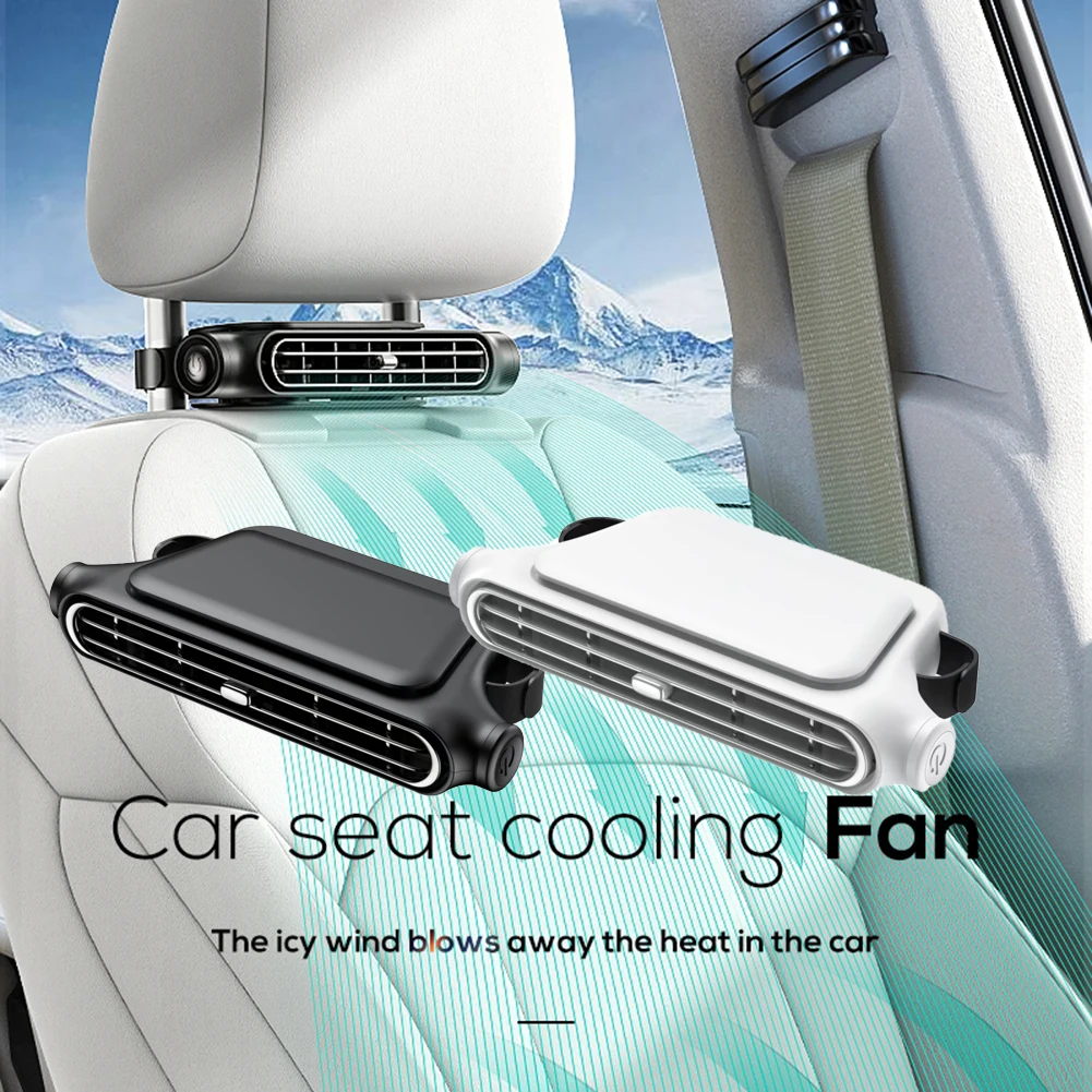 Car RV Fan Car Rear Fan Travel Comfort Quiet Powerful Car Fan Car Fan for type-c Charging Multiple Vehicle Compatibility