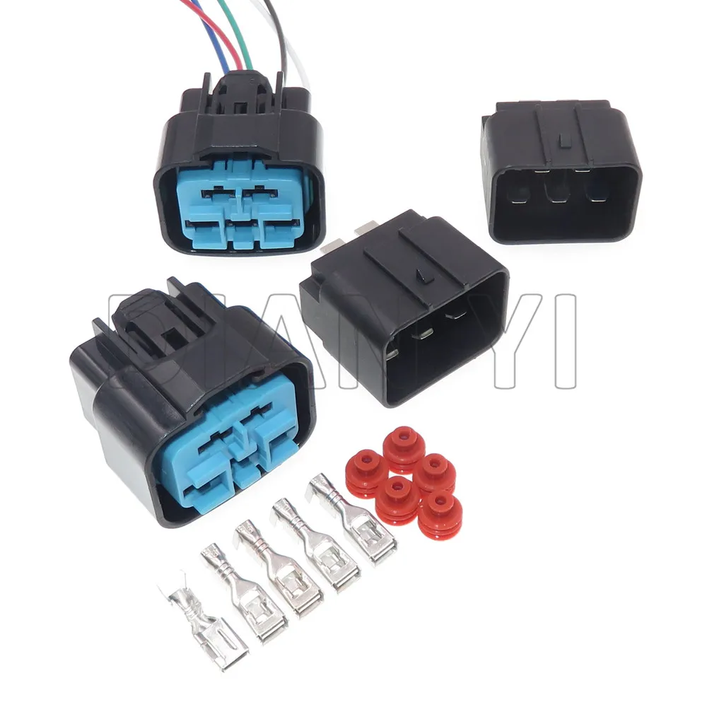 

1 компл. 5-сторонний водонепроницаемый разъем проводки с кабелями 4,8 серия автомобильные сменные вилки Автомобильный кабель гнездо 6189-0904