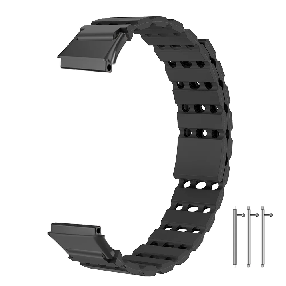 

Magnetic Strap with Breathable Air Holes For Huawei Band 7 Sweatproof Silicone Quick Release Sport Smart Watch Band Men Women