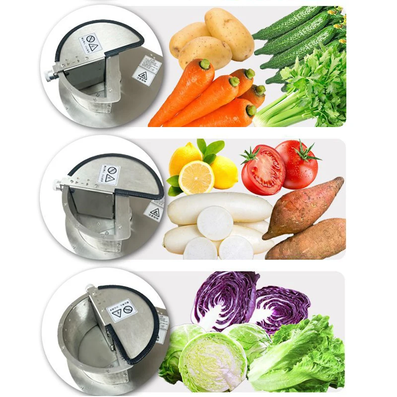 Electric Vegetable Fruit Slicer Machine 1-7mm Slicing Machine with Shredder Blade for Home Use Vegetable Processing Machine