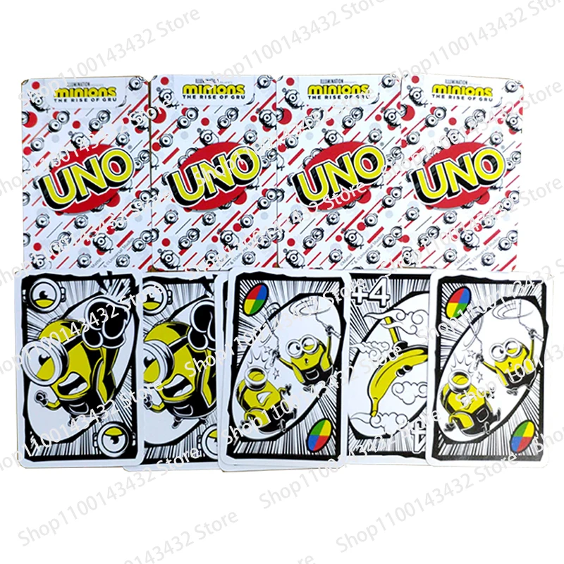 Anime Minions UNO giochi di gioco gioco di carte famiglia divertente intrattenimento gioco da tavolo carte da Poker gioco ragazza ragazzi confezione