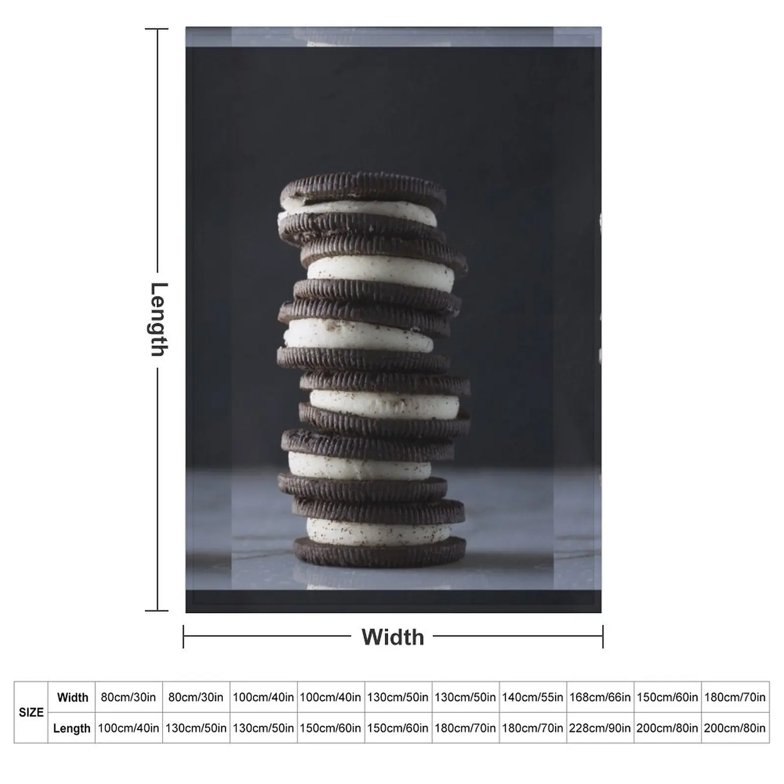Delicious Chocolate Cookies Throw Blanket couch cozy soft plush fuzzy picnic outdoor blanket