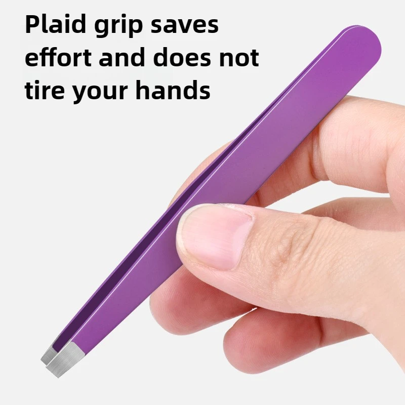 眉毛ピンセット 4 個カラフルな髪美容細い毛プラーステンレス鋼斜め眉毛クリップ除去メイクアップツール