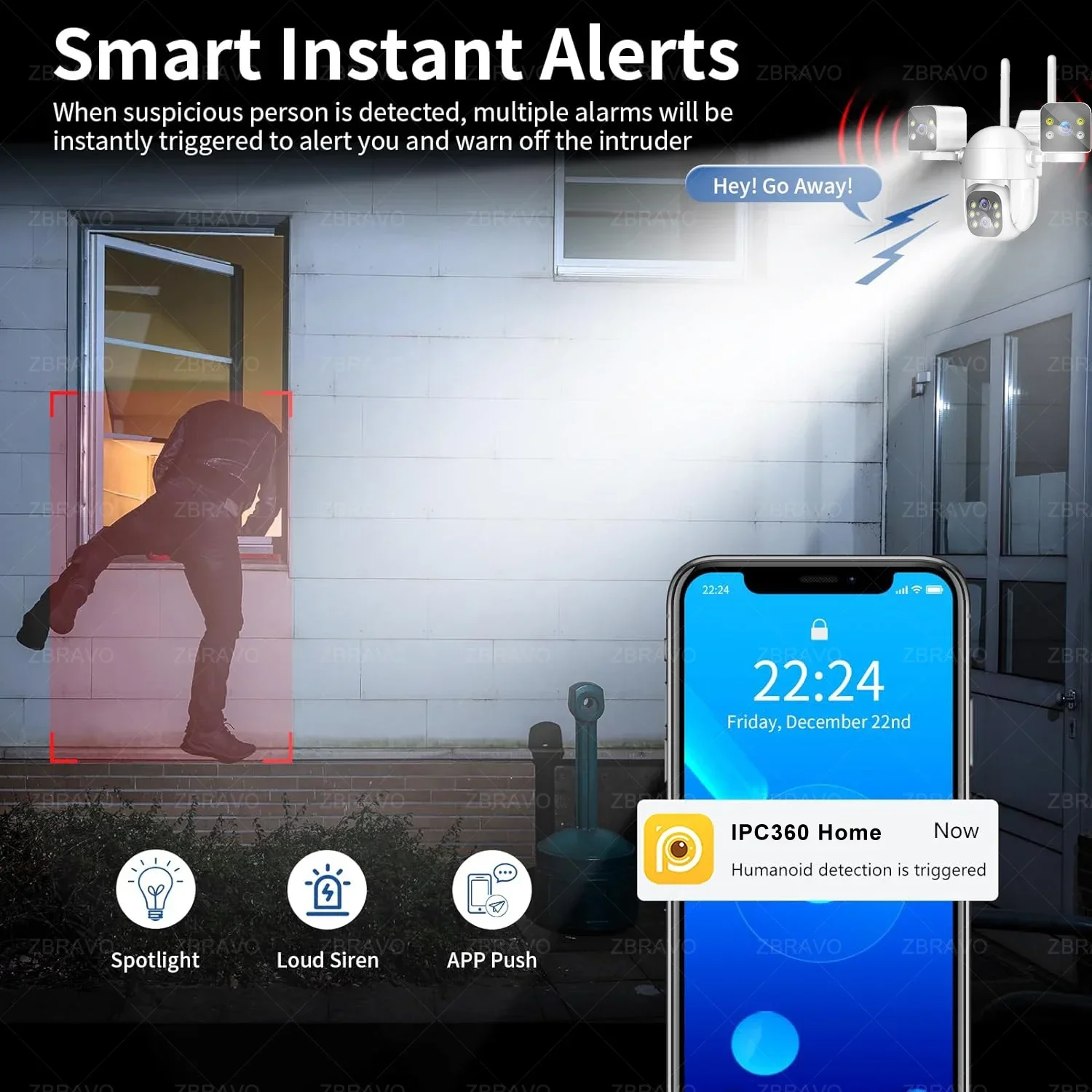 IPC360 HOME 8K 16MP 10X Zoom PTZ Camera Color Night Vision Two Way Audio Auto Tracking Outdoor Waterproof Surveillance Cameras