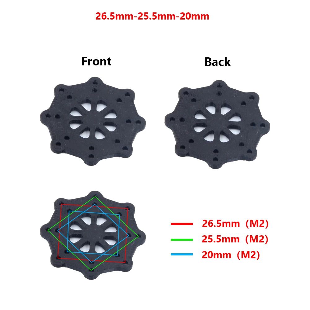 PHISITAL 3D Printed Printing TPU Flight Control ESC VTX Hole Conversion Adapter Board 30 to 26.5/25.5/20mm for FPV Racing Drone