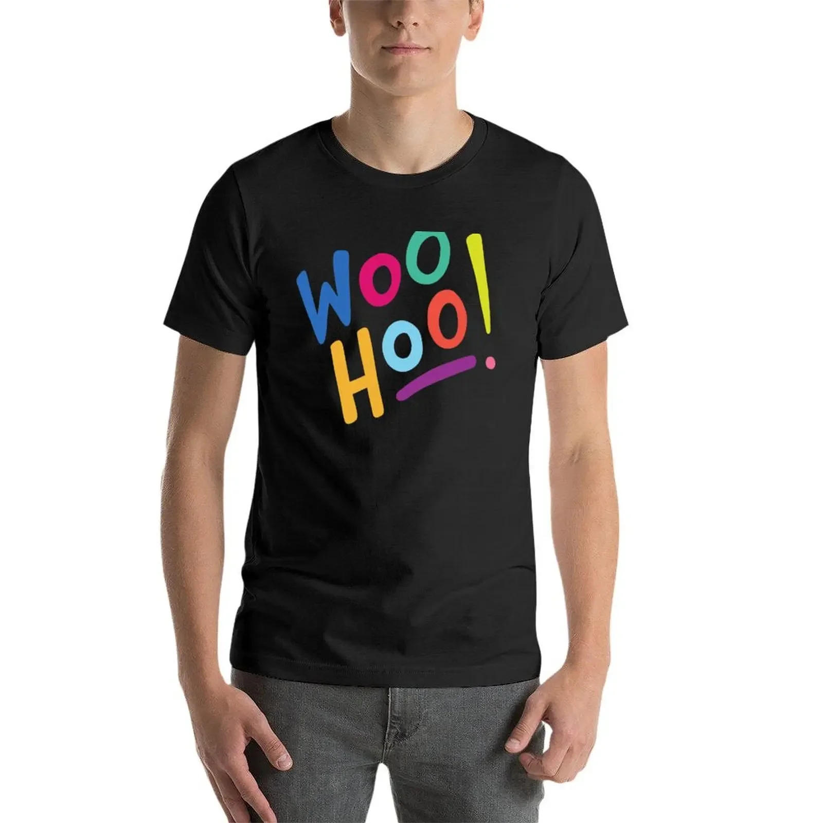 Woo Hoo! T-shirt oversize magliette grafiche magliette per uomo