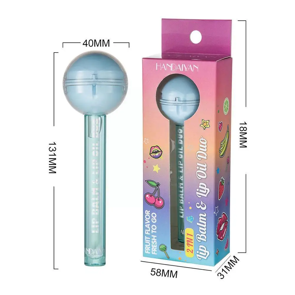 Cute Lip Balm Lip Gloss 2 In 1 Moisturizer Change Gloss Color Waterproof Lip Lips Lip Candy Lasting Long Cosmetics Z5Q9