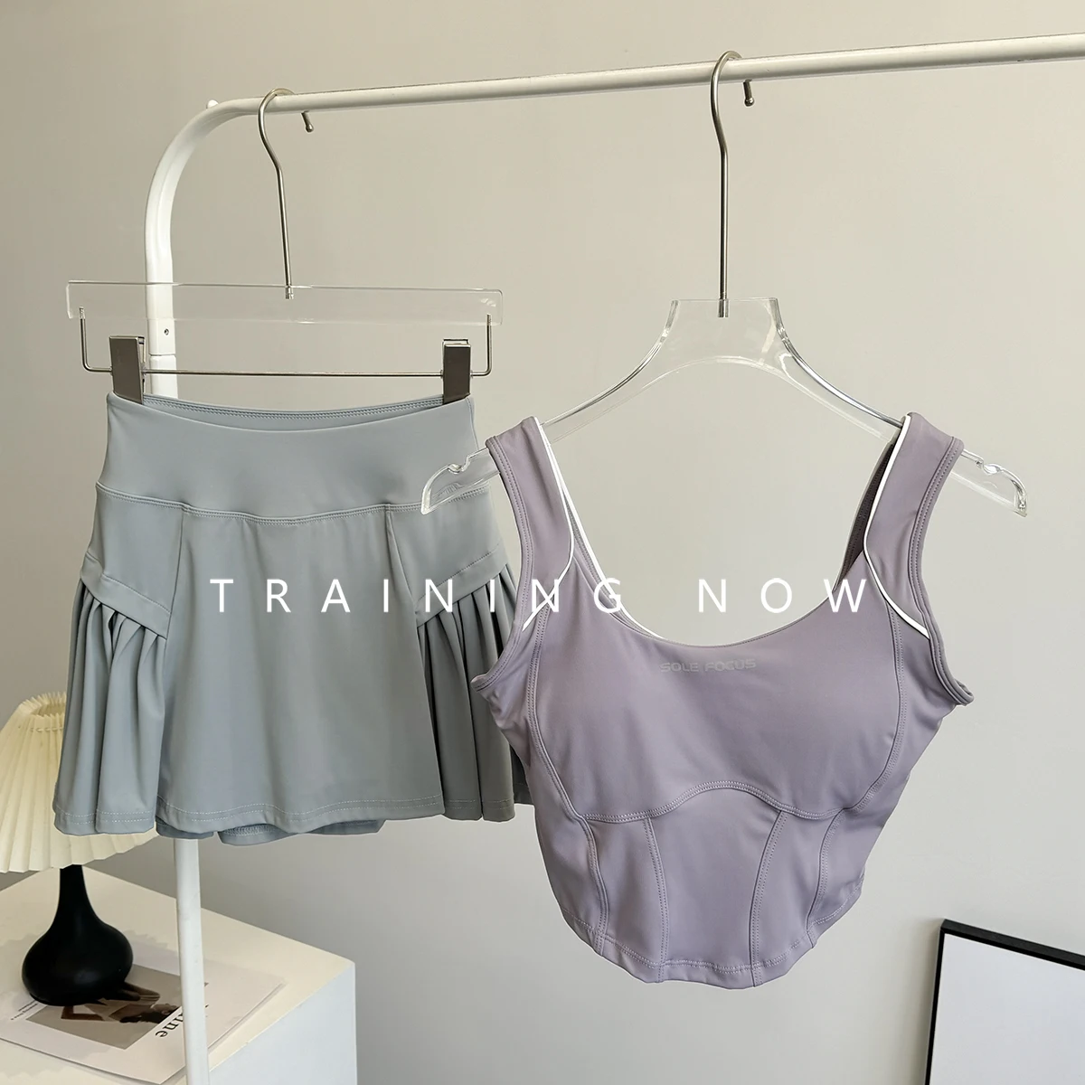 

Summer tennis fitness suit for women 2025 new breathable running anti-shock sports underwear quick-drying yoga exercise suit