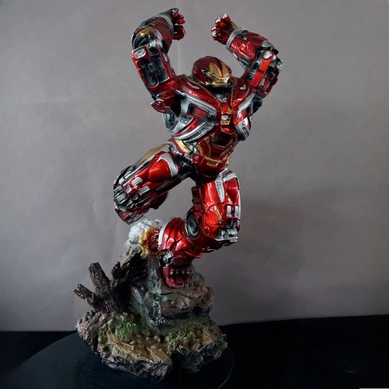 

52cm Marvel Avengers Battle Damage Edition Anti Hulk MK44 Handmade Resin Statue Model Desktop Ornament Birthday Gift