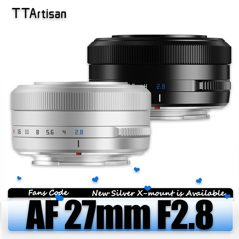 

TTArtisan 27mm F2.8 APS-C Auto Focus Mirrorless Camera Lens for Sony A5000 A7RIII ZVE10 Fuji XA7 XT30 XT100 XE4 Nikon Z50 Z5 ZFC