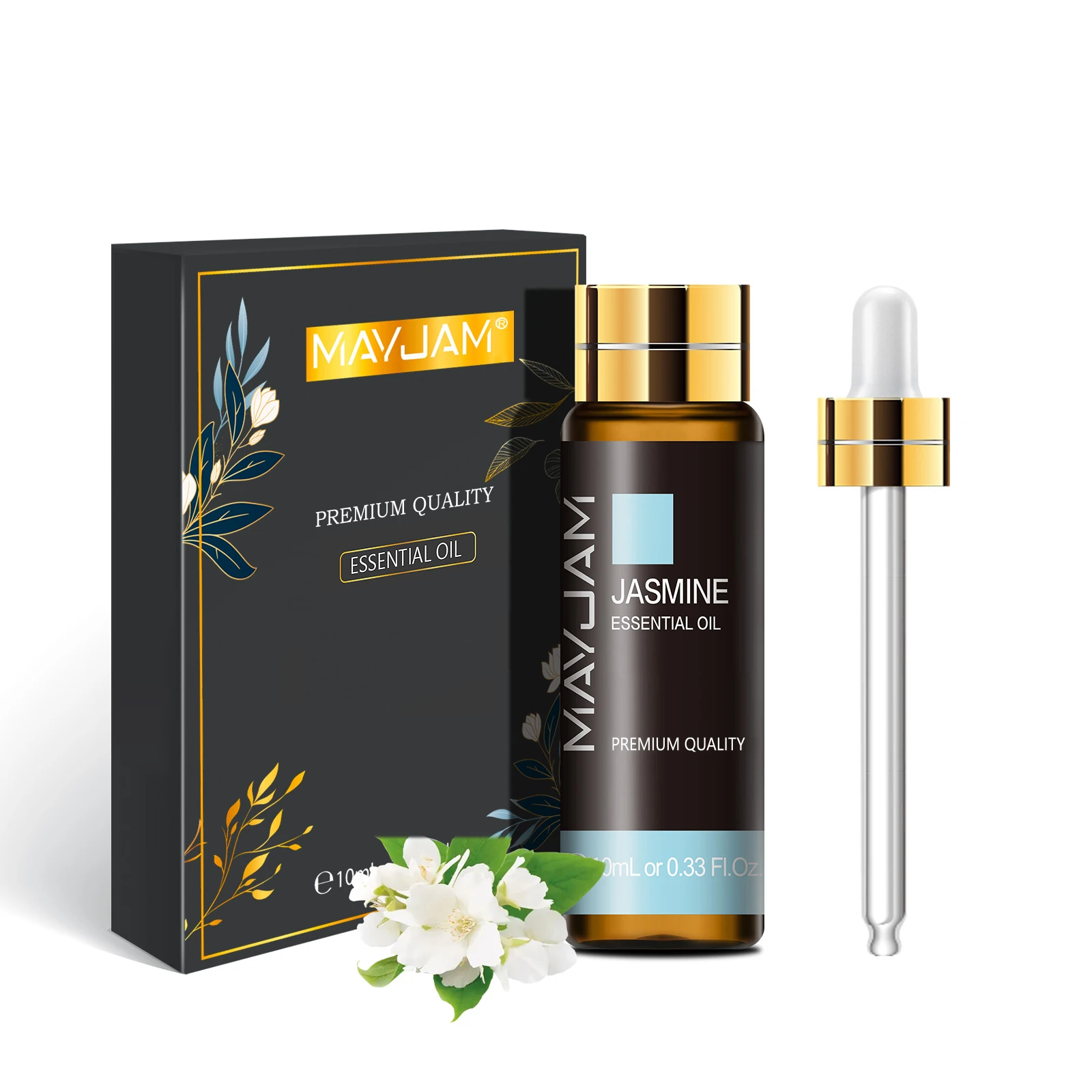 MAYJAM 10ml Aromatherapy Oils Jasmine Cinnamon Clove Pine Neddles Cypress Basil Pure Plant Essential Oil for Humidifier Diffuser