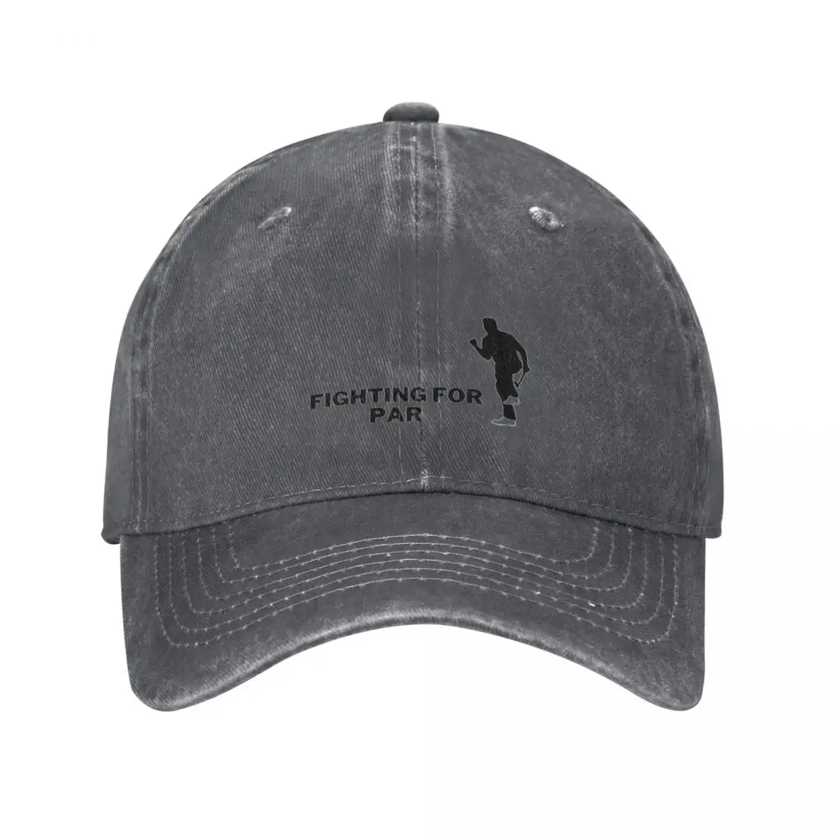 Fighting for Par Silhouette Golf Putting Design Baseball Cap Visor Hood Hats For Women Men's