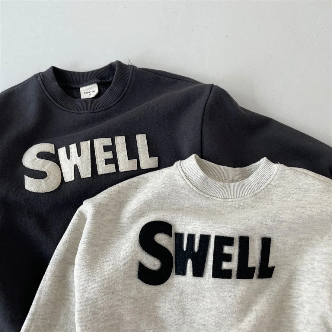 Kid Loose Fashion Letter Sports Sweatshirts Sweet Girl Comfortable Loose Autumn All-match Cotton Tops Boy Simple Clothes