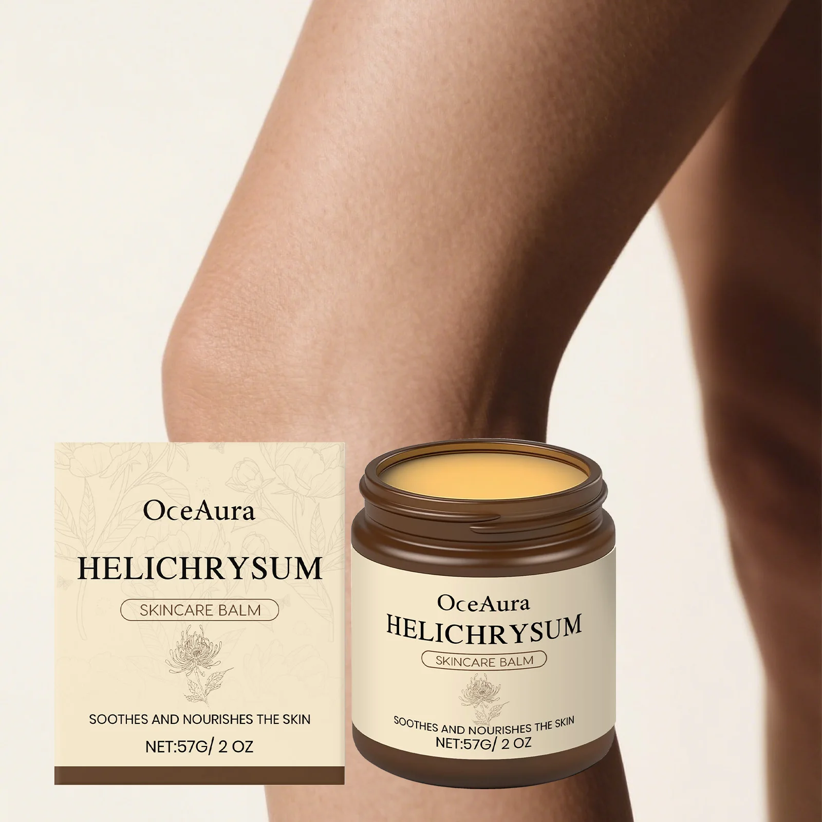 

Gentle Helichrysum Skin Ointment Deep Hydration Locks Moisture Nourishes Soothes Dry Skin Day Night Care for Sensitive Skin