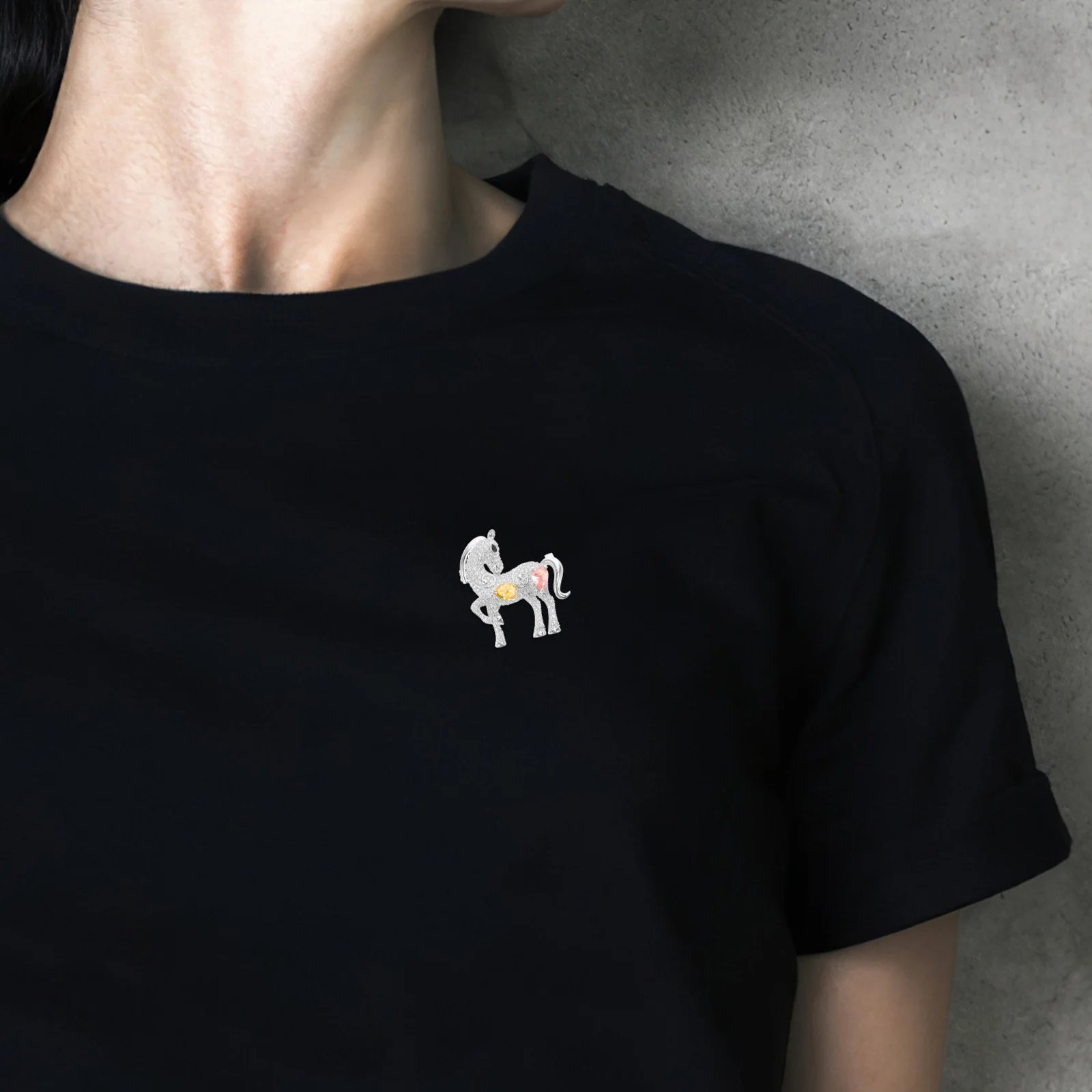 

Rhinestone Horse Brooch Pin Small Metal Animal Lapel Pin Elegant Bridal Wedding Bling Accessory Hat Scarf Bag 2026 Zodiac