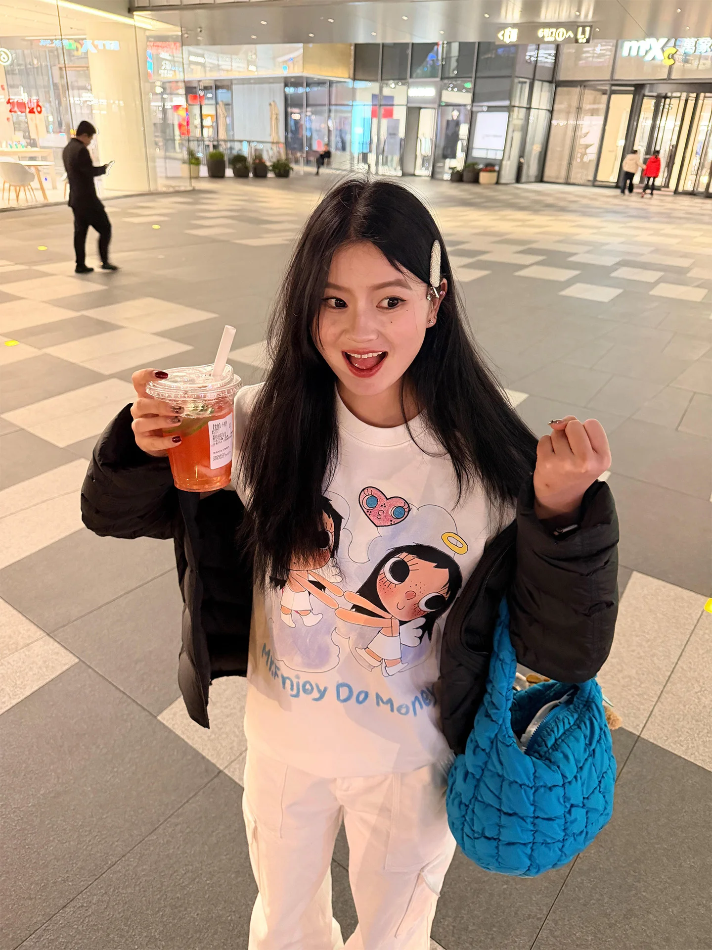 Summer New Women's Loose Cotton Short Sleeve T-shirt Graffiti Hand-drawn Small Jade Print Casual Style Half-sleeve Top