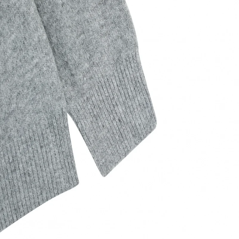 Men's Gray Fair Isle Knit Cardigan, 2025 Autumn Trend Vintage Geometric Patterned Button-Down Warm Knitted Outerwear