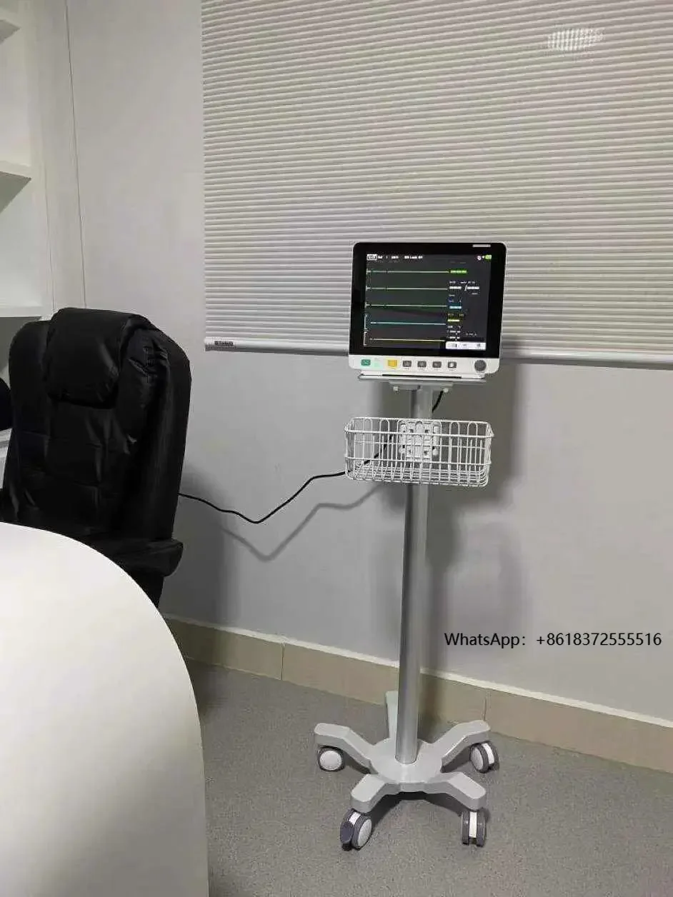 

Good Quality Monitor Stand Stainless Steel Medical Instrument Patient Monitor Trolley for Hospital