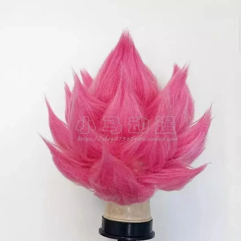 DY20JP Anime Goku Black Cosplay Costume Hair Headwear Short Pink Spiky Comic Wig25 view 4