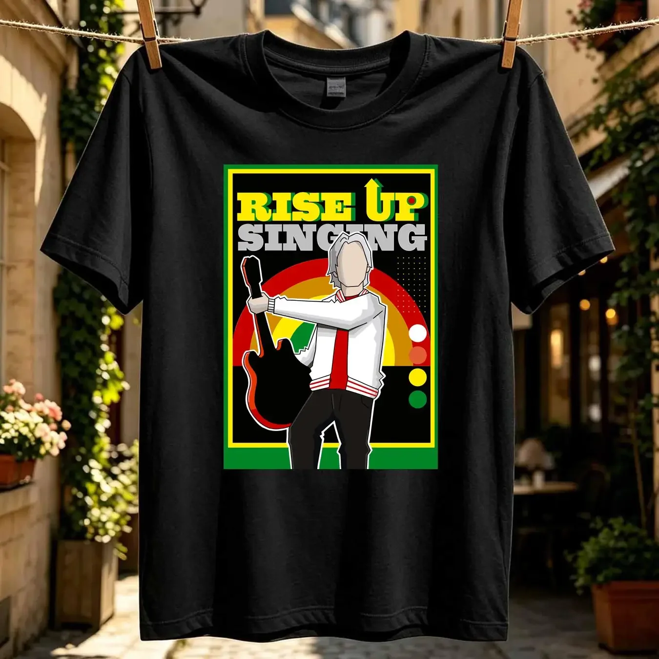 washed T Shirt Paul Weller Rise Up Singing vintage Washed Comfortable Slightly homme graphic Unisex fashion