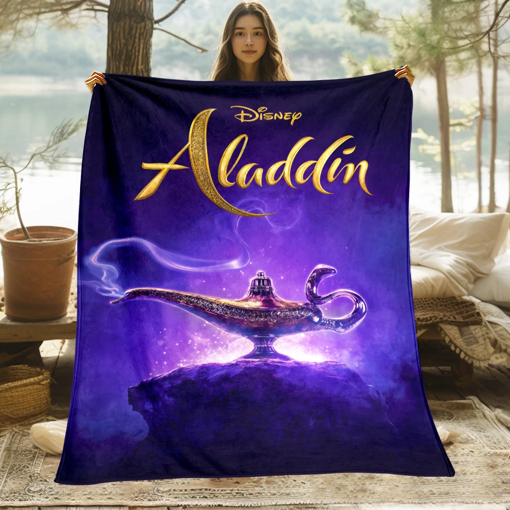 

Фланелевое тонкое одеяло Aladdin с мультяшным принтом. Одеяло Four seasons. Для дивана, кровати, гостиной, одеяло для поездок пикников gifts