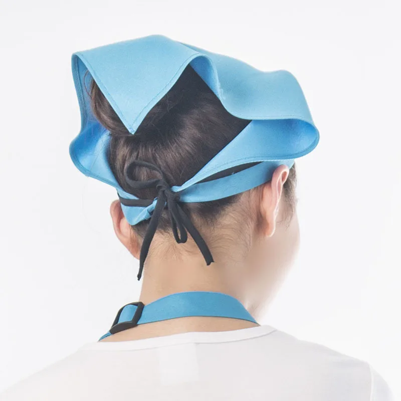 Adult Adjustable Chef Hat Breathable Triangle Head Scarf Kitchen Accessories Cooking Hat Restaurant Chef Worker Cap Dustproof