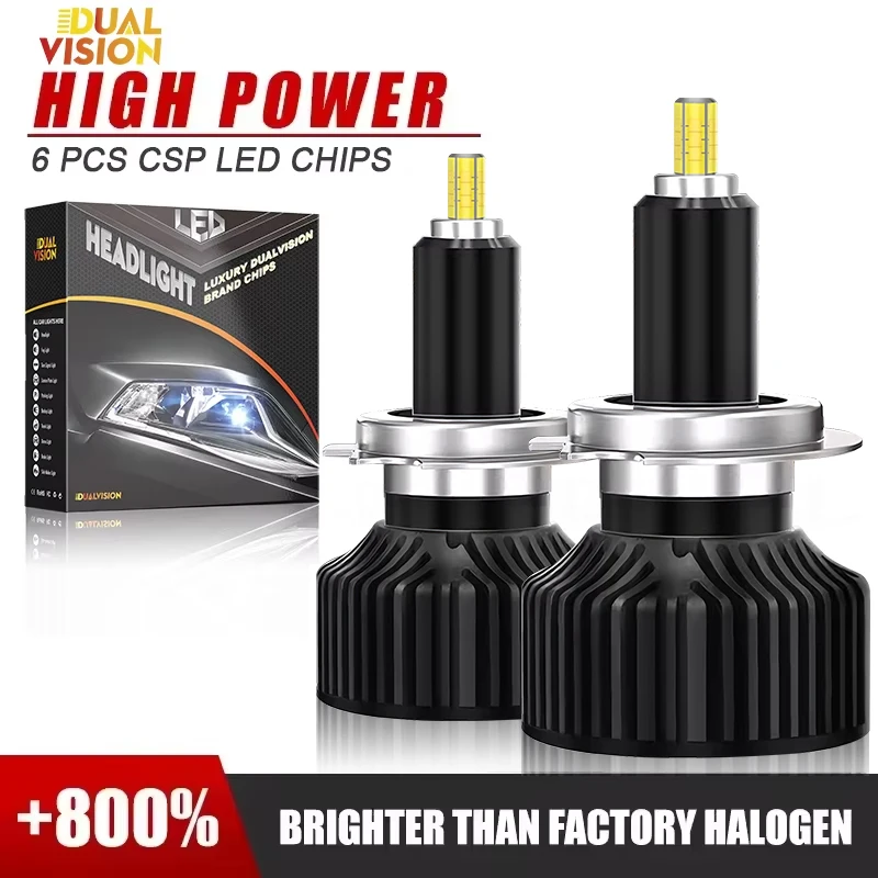 360 H7 LED Canbus faro 30000LM CSP Chip LED H4 H1 H11 9005 9006 HB3 HB4 9012 HIR2 300W 6000K PTF bombilla de hielo Turbo luz antiniebla