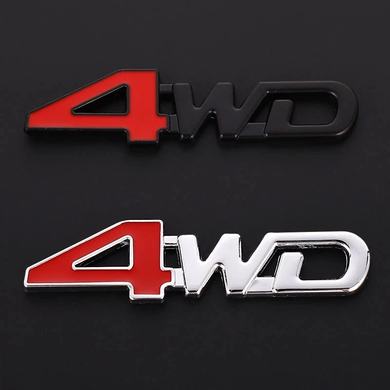 1X 4WD Metal Sticker 3D Chrome Emblem Badge Decal Car Styling for Toyota Corolla Rav4 Rav 4 2014-2019 Automatic Hand-Stitched D