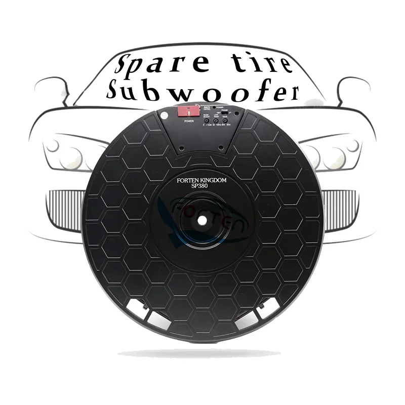 Universal 15inch Subwoofer Exterior Auto Electronics Car Powered Bass Amplifier Speaker Audio Spare Tire Tyre Subwoofers For Car