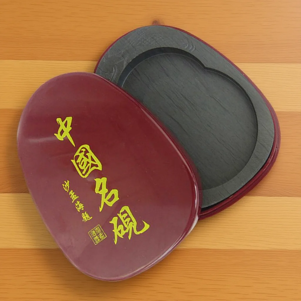 

Calligraphy Inkstone With Cover Compact Non-Fading Washable Reusable Ink Grinding Stone For Painting Writing Students